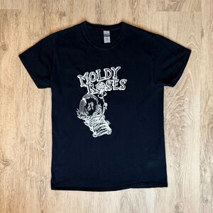 Moldy Roses Graphic T-Shirt Black Medium Punk Band Artwork